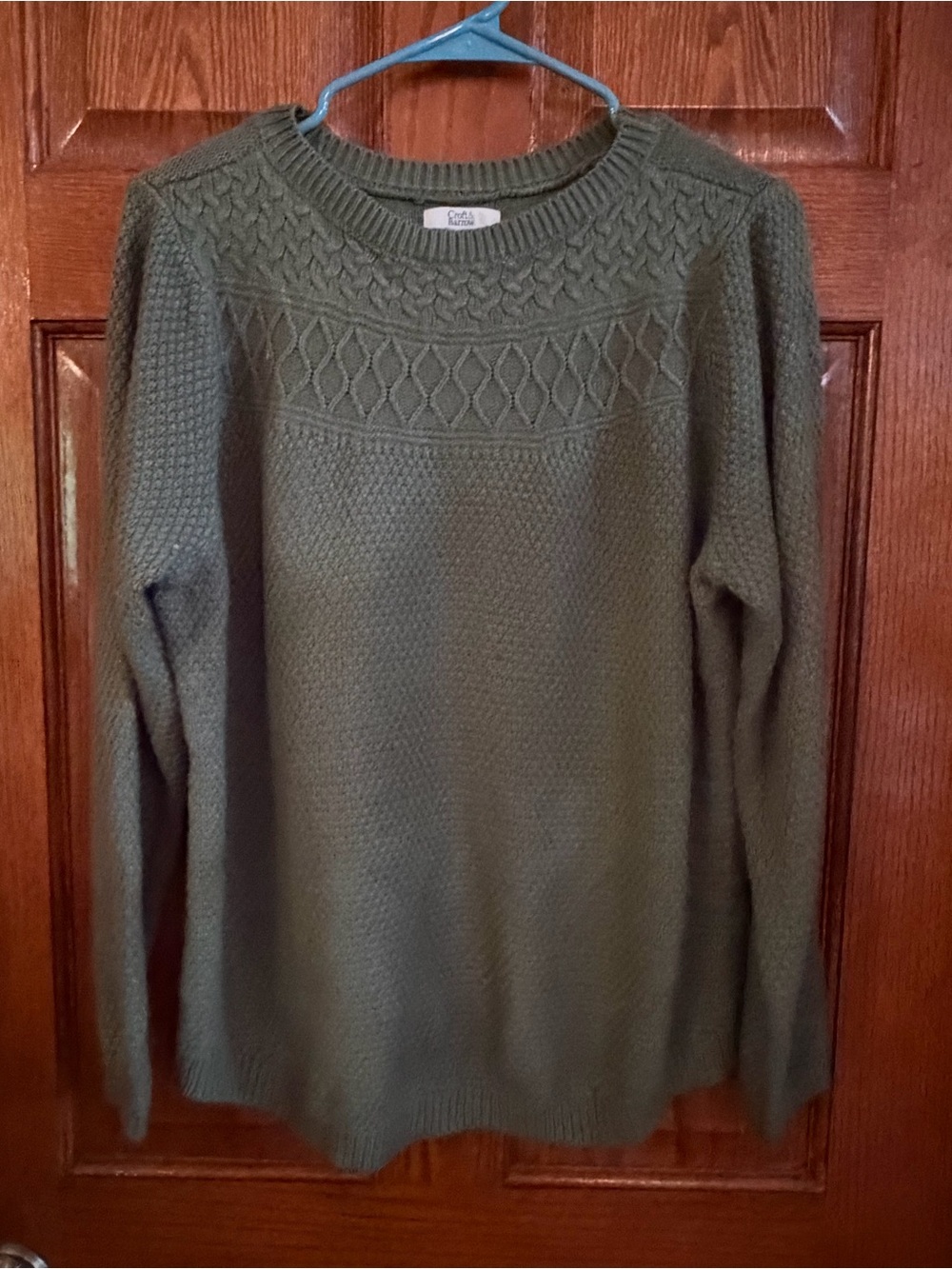 Croft & Barrow Sage Green Long Sleeve Knit Pullover Crew Neck Sweater XXL